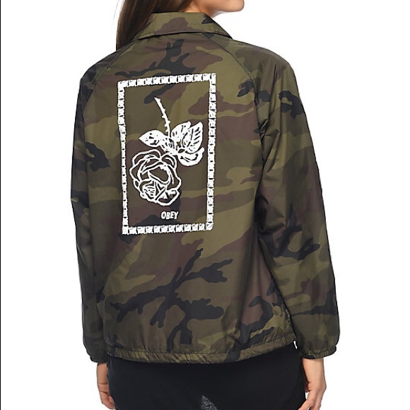 Obey Jackets & Blazers - Obey camp fleur camo coach jacket size M